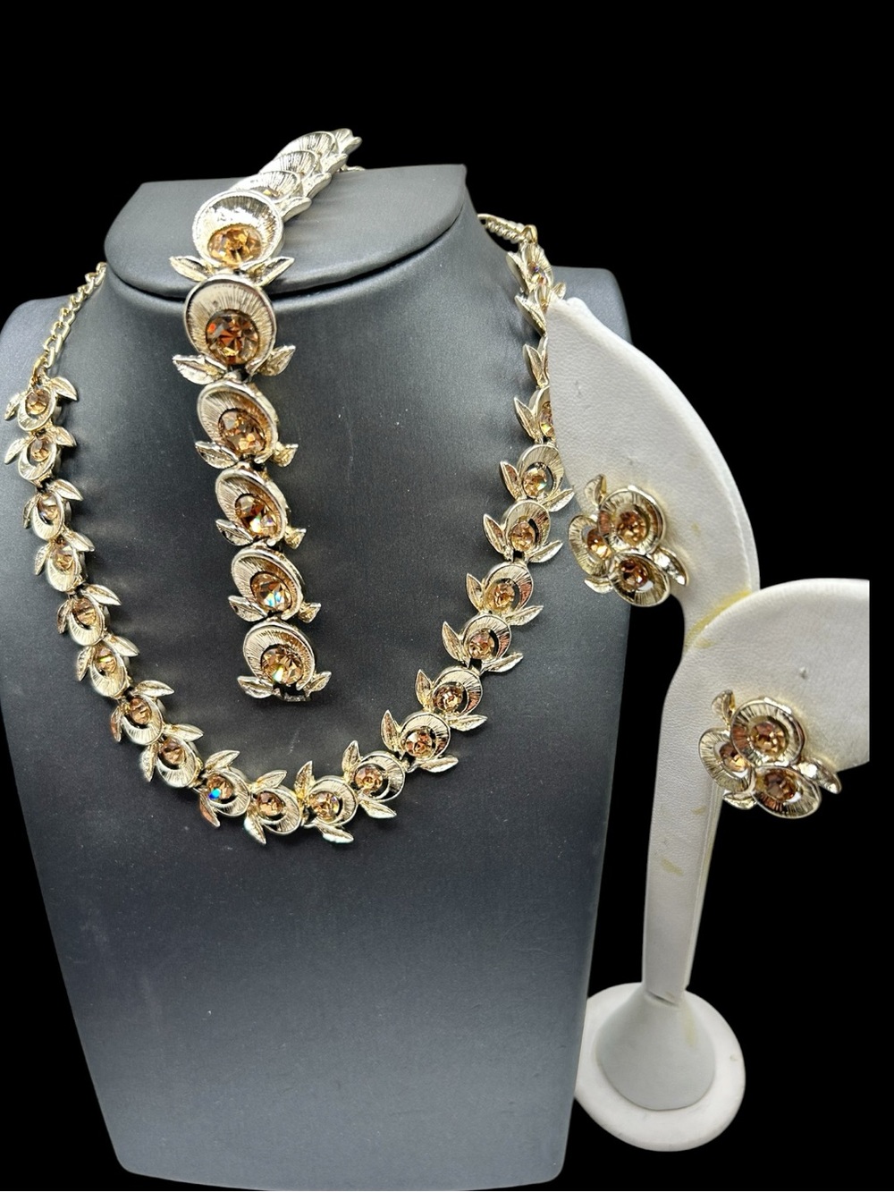 Vintage Signed DODDS Rhinestone Parure